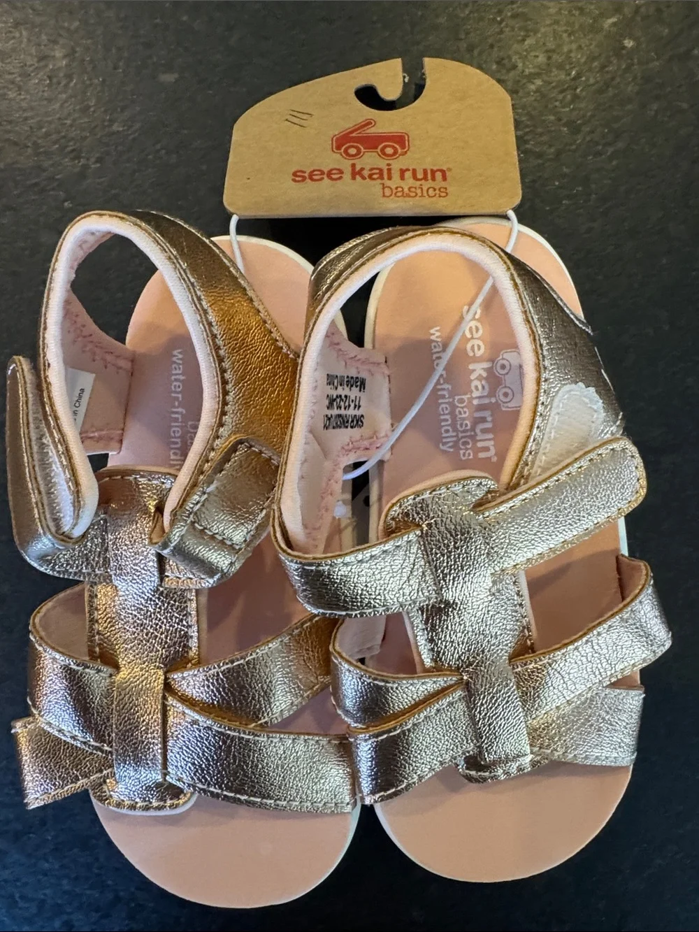 NWT See Kai Run Rose Gold Sandals 9C